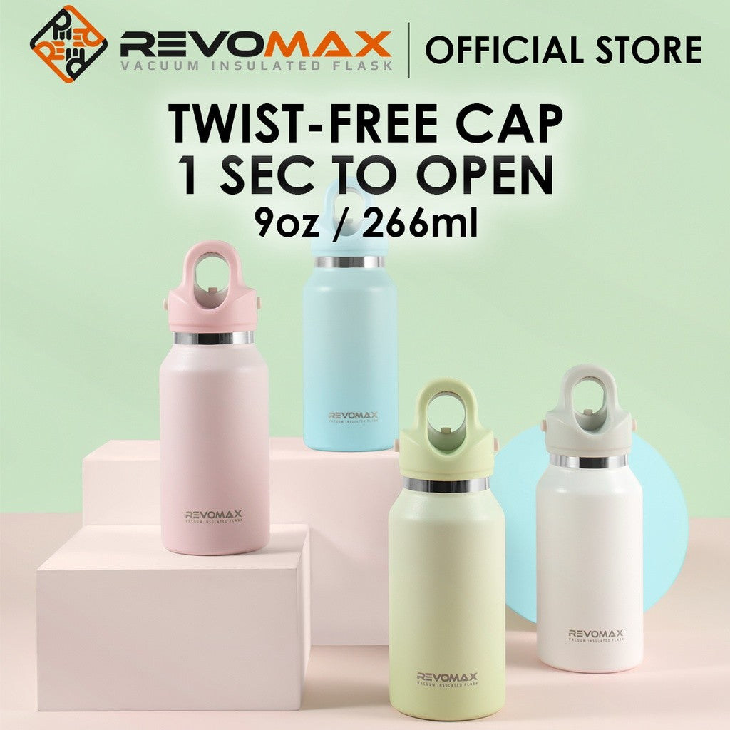 Revomax Vacuum Insulated Stainless Flask, 266ml / 9oz