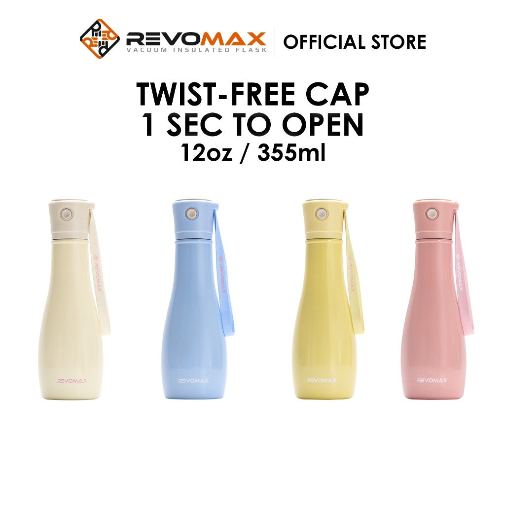 RevoMax Vacuum Insulated Thermal Water Bottle Flask - 355ml/12oz (Bowling Pin Series)