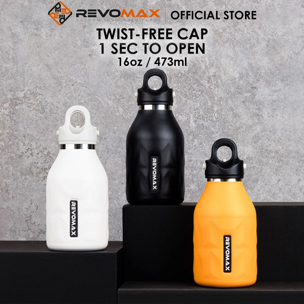 RevoMax Vacuum Insulated Thermal Water Bottle Flask - 473ml/16oz (City Walk Series)