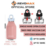 RevoMax Vacuum Insulated Thermal Water Bottle Flask - 473ml/16oz (Chic Series)